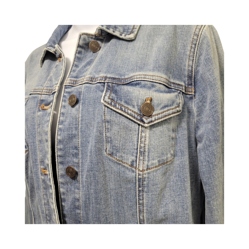 Chico's Blue Jean Jacket Relaxed Fit Timeless Design - Picture 3 of 13